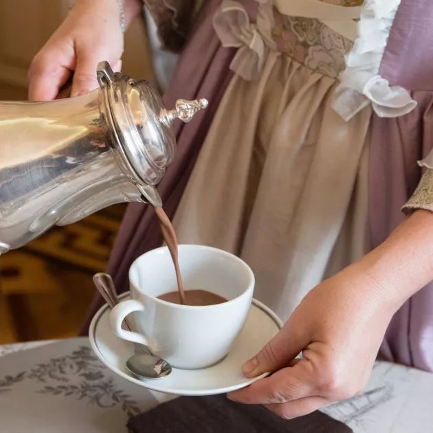 Chocolademelk in het Kasteel van Seneffe